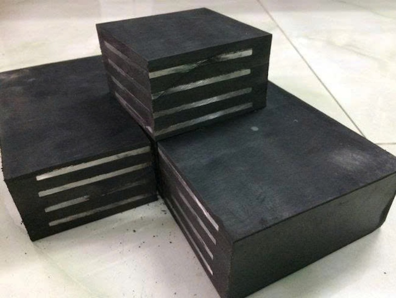 Gối cao su bản thép cố định