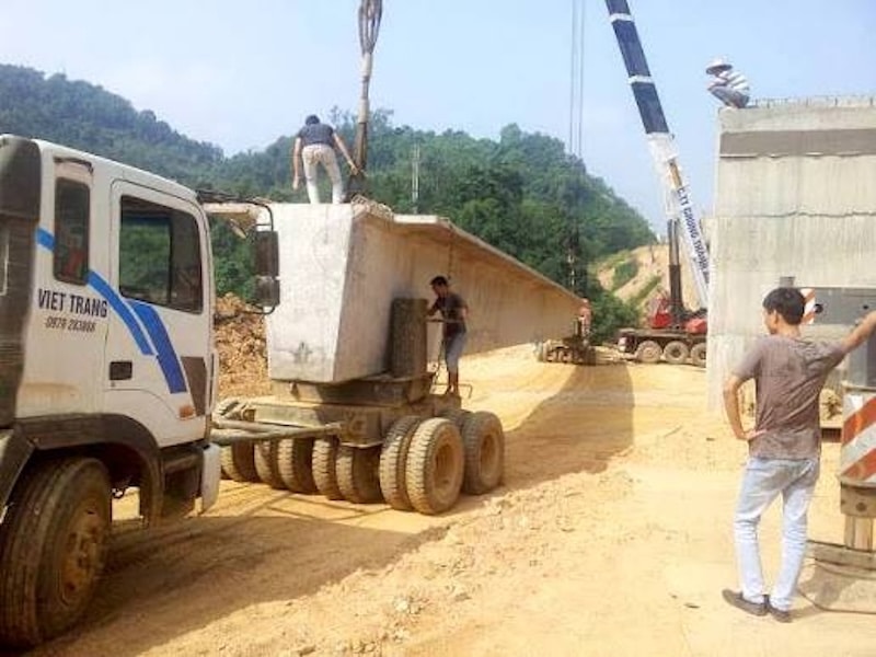 Vận chuyển và tập kết dầm